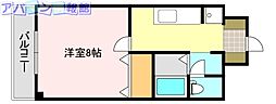 クレアール桜木 1Kの間取図画像