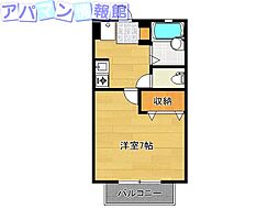 ワンデリング 1Kの間取図画像