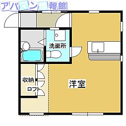 ハウスマイメロディ 1Kの間取図画像