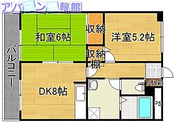 ソイルヴァレー天神 2DKの間取図画像