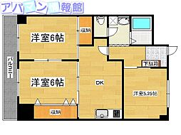 トゥルムホシヤマ 3DKの間取図画像