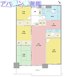 シャルマンコーポ駅南 4LDKの間取図画像