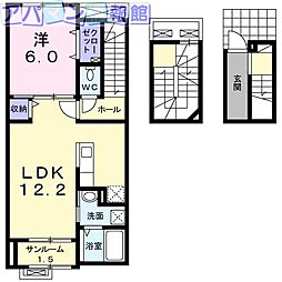 フォルシュ 1LDKの間取図画像