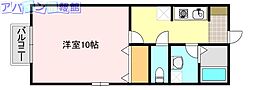 メゾン・ド・フレールB棟 1Kの間取図画像