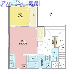 Maison de Rich 上近江 1LDKの間取図画像