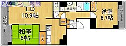 パストラルハイム駅南 2LDKの間取図画像