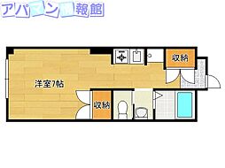 セバナル1 ワンルームの間取図画像