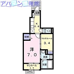 フォルシュ 2Kの間取図画像