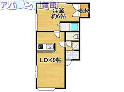 レンテム京王 1LDKの間取図画像