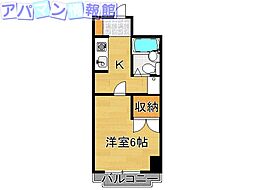 三幸ビル 1Kの間取図画像