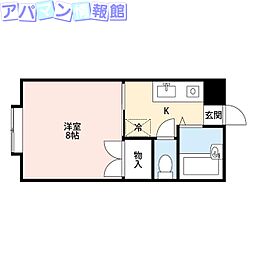 コンソートY 1Kの間取図画像