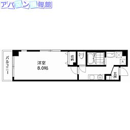 メゾン・グランディール 1Kの間取図画像