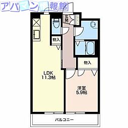 ベレオ南笹口I 1階/-