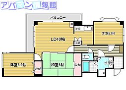 ロイヤルマンション 3LDKの間取図画像