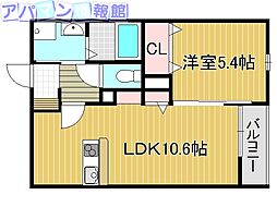 ジョアンガーデン 3階1LDKの間取り