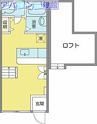 アレーズ ワンルームの間取図画像