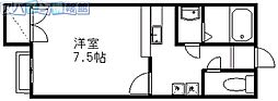 すばる・K3 1Kの間取図画像
