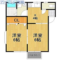 エメラルパーク 2Kの間取図画像