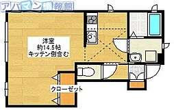 アセンブル青山 ワンルームの間取図画像