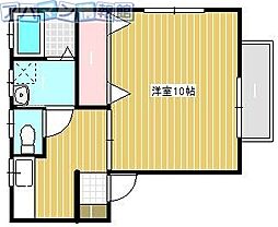 グリーンハイツ五十嵐 1Kの間取図画像
