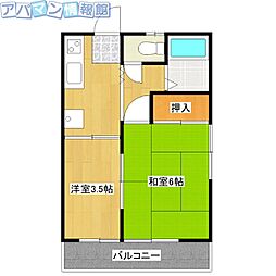グリーンハウス 2Kの間取図画像