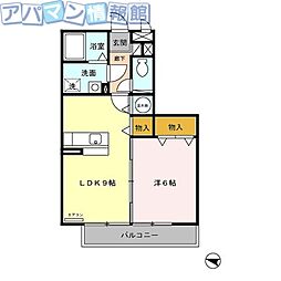 プレズント 1LDKの間取図画像
