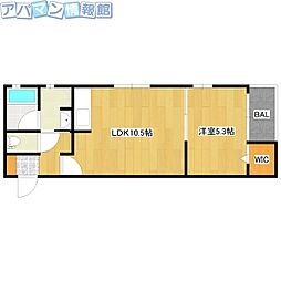 パルテナ 1LDKの間取図画像