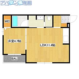 パルテナ 1LDKの間取図画像