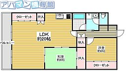 リバティープラザ青山 2LDKの間取図画像