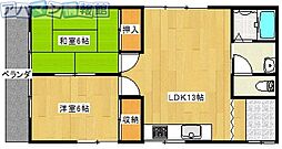 ホットハウス坂井東B 2LDKの間取図画像