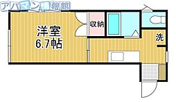 コーポニューあやか 1Kの間取図画像
