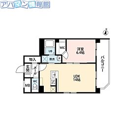 マイアナ 1LDKの間取図画像