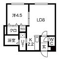 プラティーク平岸2階5.3万円
