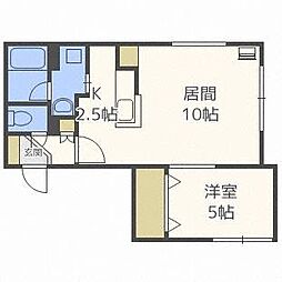 CURTISKITAGO 1LDKの間取図画像