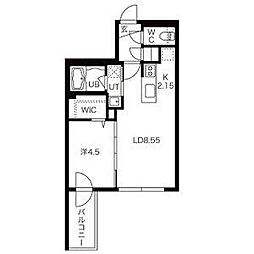 PARKHILLS 1LDKの間取図画像
