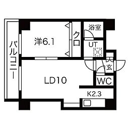セリオール・ワン 1LDKの間取図画像