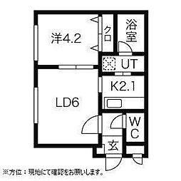 ガレリア美園 1LDKの間取図画像