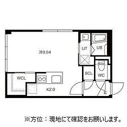 BLANCO新札幌 1Kの間取図画像