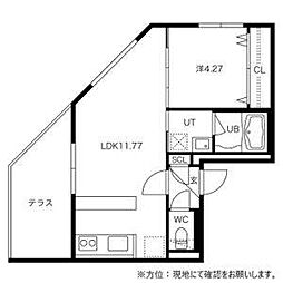 グランドサクセス琴似駅 1LDKの間取図画像