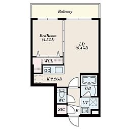 ミュンヘンスクエア1番館 1LDKの間取図画像