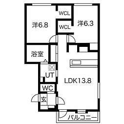 ネコフィーノ宮の沢II 2階
