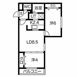 ピーコック平岸 4階