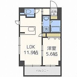 ウォーターミルスプリーム 1LDKの間取図画像