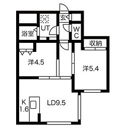 E-horizonN17 2LDKの間取図画像
