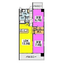 グリーン&ウインズ 207 ｜ 福岡県福岡市南区平和１丁目23-13（賃貸マンション2LDK・2階・60.90㎡） その2