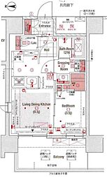 ネベル赤羽 1DKの間取り