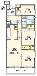 ステイツ戸田喜沢 3LDKの間取図画像
