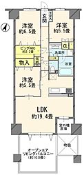 ヴェレーナシティ千葉ニュータウン中央2パーク・ヴィラ 3LDKの間取図画像