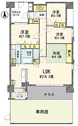 ヒューマンスクエア戸田レシオ 4LDKの間取図画像