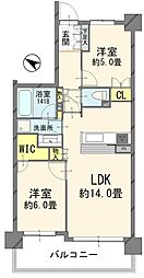 アドグランデ所沢イースト 2LDKの間取図画像